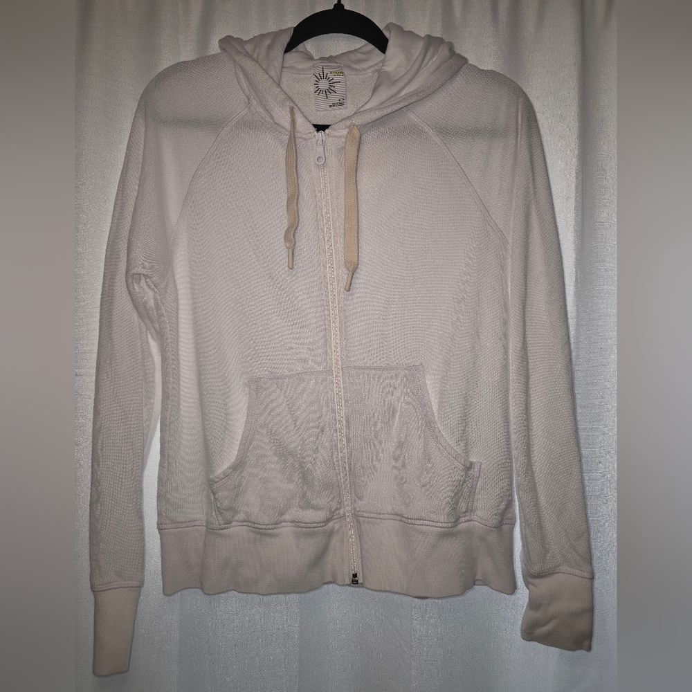 Cream Zip-Up Hoodie